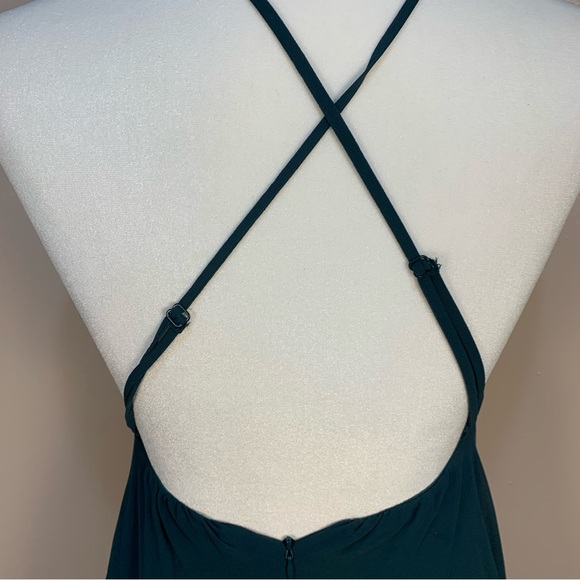 Lulus Mythical Kind of Love Dark Green Cross Back Formal Maxi Dress - Picture 6 of 14
